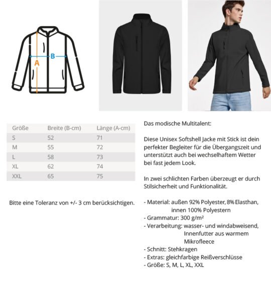 Werbellinsee Nautic (Stick)  - Unisex Sofshell Jacket mit Stick