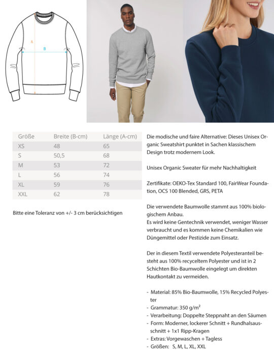 Werbellinsee Imperial (Stick)  - Unisex Organic Sweatshirt