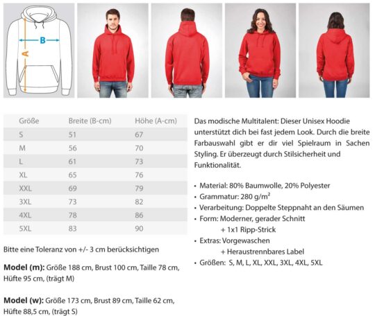 Werbellinsee 52° (Color Edition)  - Unisex Kapuzenpullover Hoodie