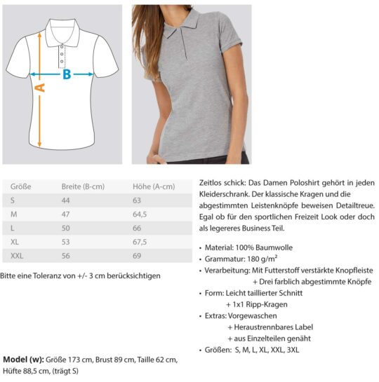 Revier Schorfheide (Stick)  - Damen Poloshirt