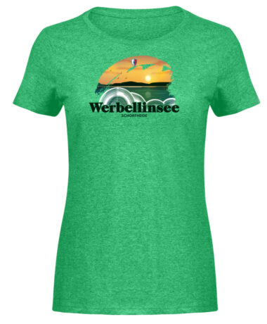 Werbellinsee Sunset - Damen Melange Shirt-6804