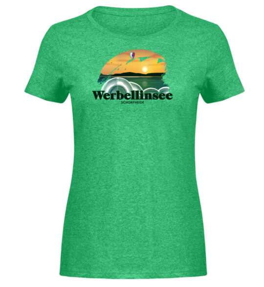 Werbellinsee Sunset - Damen Melange Shirt-6804