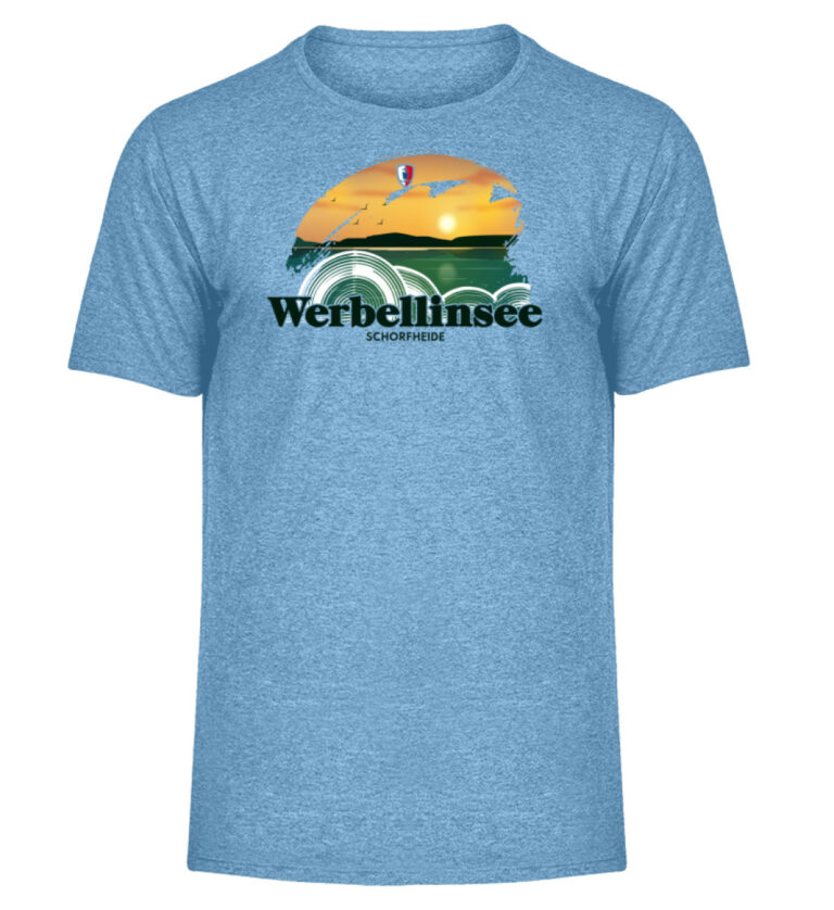 Werbellinsee Sunset - Herren Melange Shirt-6806